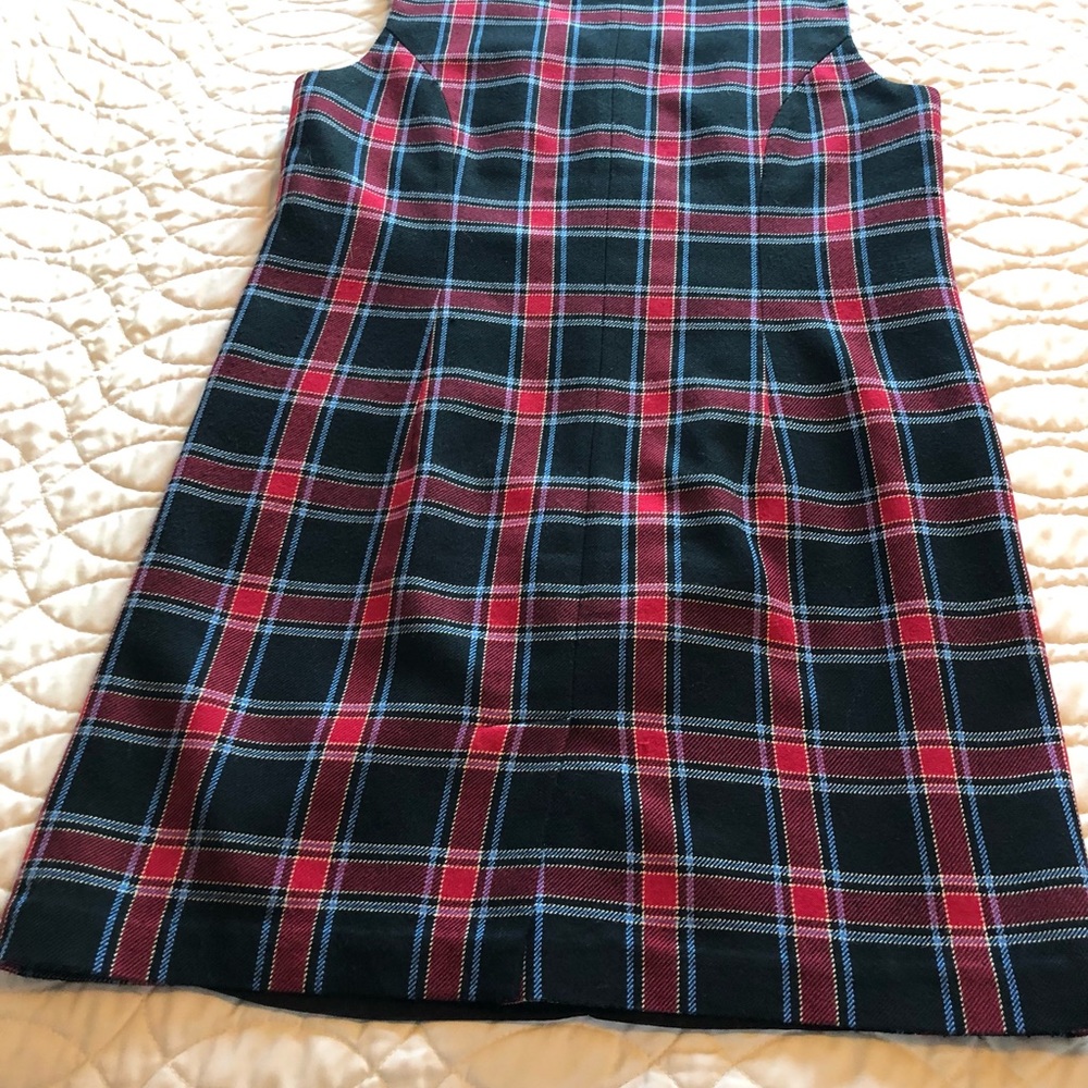 VNTG Tabi International Black and Red Plaid Sheath Dress sz 12. - Picture 4 of 7